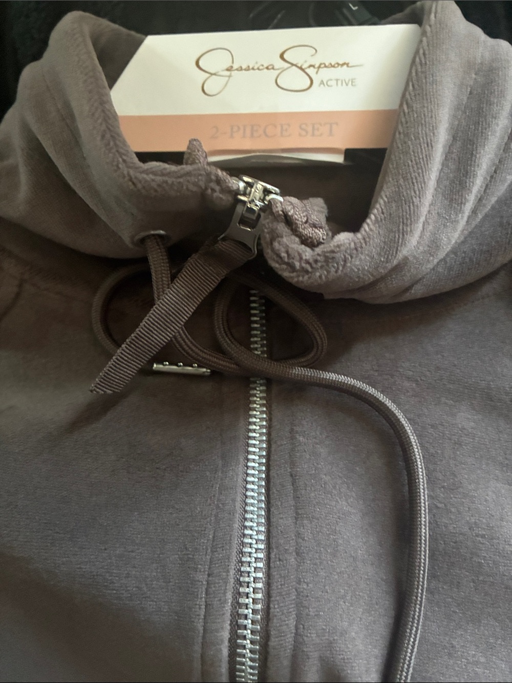 Jessica Simpson Women’s Brown Hooded Zip Jacket